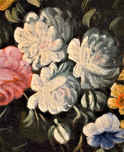 Antiquités - Pair of floral still lifes - Francesco Lavagna (1684-1724)